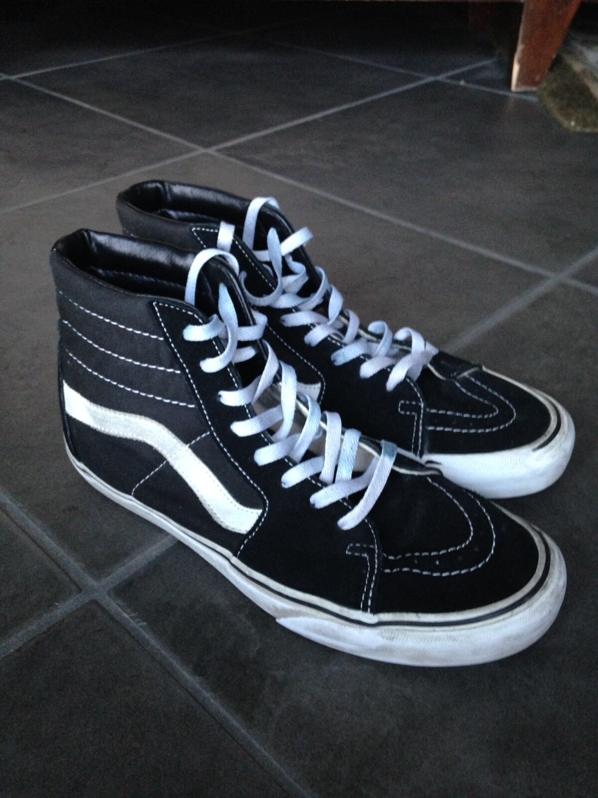 black high top old skool vans