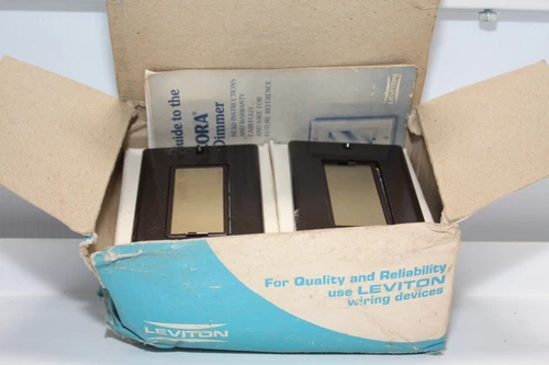 Leviton Decora 6607 Brown Frame & Wallplate Gold Touch Plate