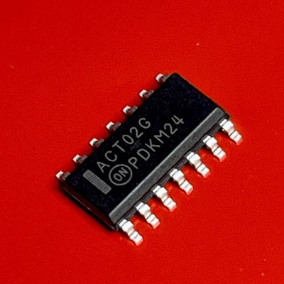 [1x] MC74ACT02 ONSemi Quad 2-Input NOR Gate IC SMD SOIC-14