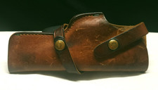 Vintage Brauer Bros H3 Leather Holster St. Louis MO Snap-Off Fits 4" Revolver...