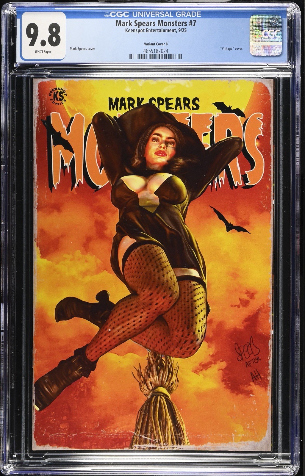 Mark Spears Monsters #7 - CGC 9.8 - 2025 JSA Classified Homage Cover B Keenspot