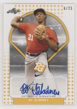 2018 Leaf Perfect Game National Showcase Yellow 6/25 DJ Gladney #BA-DG1 Auto 2x4