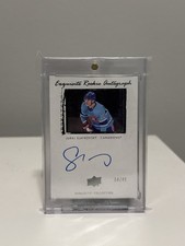 2022 UD EXQUISITE COLLECTION JURAJ SLAFKOVSKY '03 TRIBUTE ROOKIE AUTO RC /49