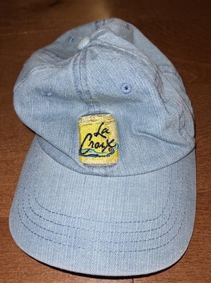 La Croix Embroidered Baseball Cap Denim, Adjustable Strap Back