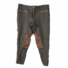 Ralph Lauren Riding Pants Equestrian Bridle Western Brown Gray Cowboy Horse Sz L