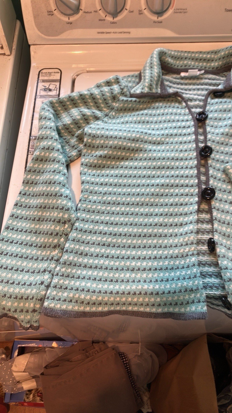 Ann Taylor loft medium Patterned Button-Up Cardig… - image 5