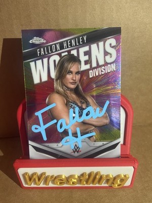 2025 Topps Chrome WWE Fallon Henley #WD-FAL Womens Division on card Auto