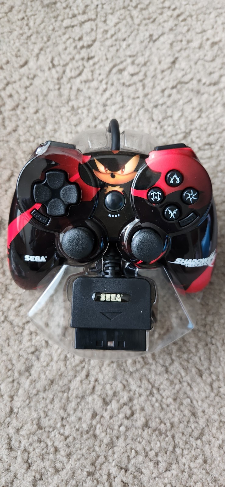 New Shadow the Hedgehog 2005 NUBYTECH PS2 Controller Playstation 2 Sega Sonic