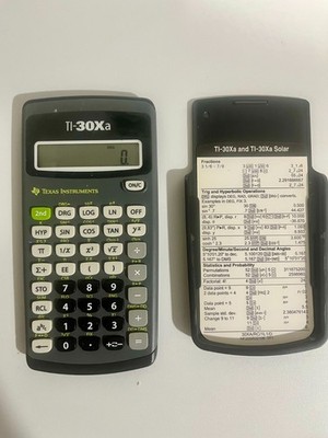 Texas Instruments TI-30XA Scientific Handheld Calculator With Case 