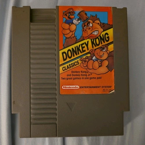 Donkey Kong Classics NES 1988 Nintendo Cartridge Authentic vintage