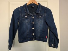 U.S. Polo ASSN Girls Youth Jean Jacket With Logo Size 10