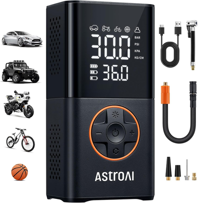 #ad 150 PSI Cordless Mini Tire Inflator Portable Air Compressor for Car Bike amp; Bal $47.00