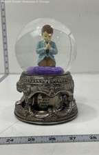 Wallace Holy Communion Musical Snow Globe Praying Boy