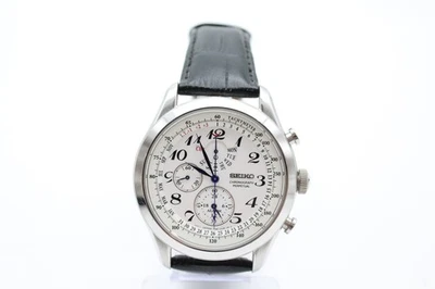Seiko Perpetual Calendar Chronograph Watch Quartz Ref 7T82-0AC0 Working