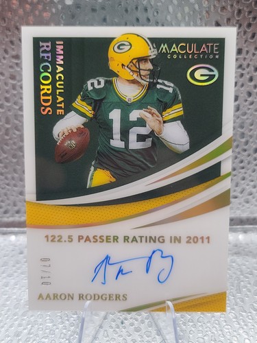 2021 Immaculate Collection Records Aaron Rodgers On Card Auto /10 #IR-AR