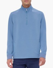 Bugatchi Quarter Zip Performance Pullover XX-Large, COBALT