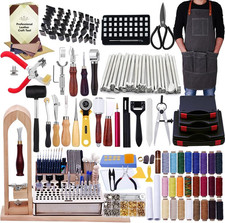 Leather Kit 440Pcs the Most Complete Leather Working Tool Set, Punch Cutter Tool