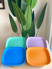 New Tupperware Set of 4 Kids Mini Colorful Dessert Plates