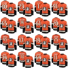 MEN Ducks Orange Home All Stitched Jersey