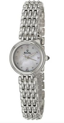 Bulova Watch Diamond Mother Of Pearl Classic Ladies Stainless Steel Round 96P122 Women main image 2