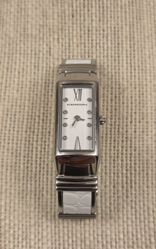 Lujoso marcadores de esfera de acero inoxidable BCBG MAXAZRIA para damas BG8007 8 diamantes Foto 3 de 4