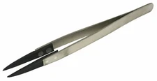 FIBER-TIP NON-MAGNETIC TWEEZERS FOR BEADS & GEMSTONES NON-MARRING FINE TIP 130MM