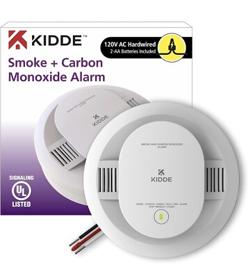 Kidde Hardwired Smoke & Carbon Monoxide Detector, AA Battery Backup 21032253