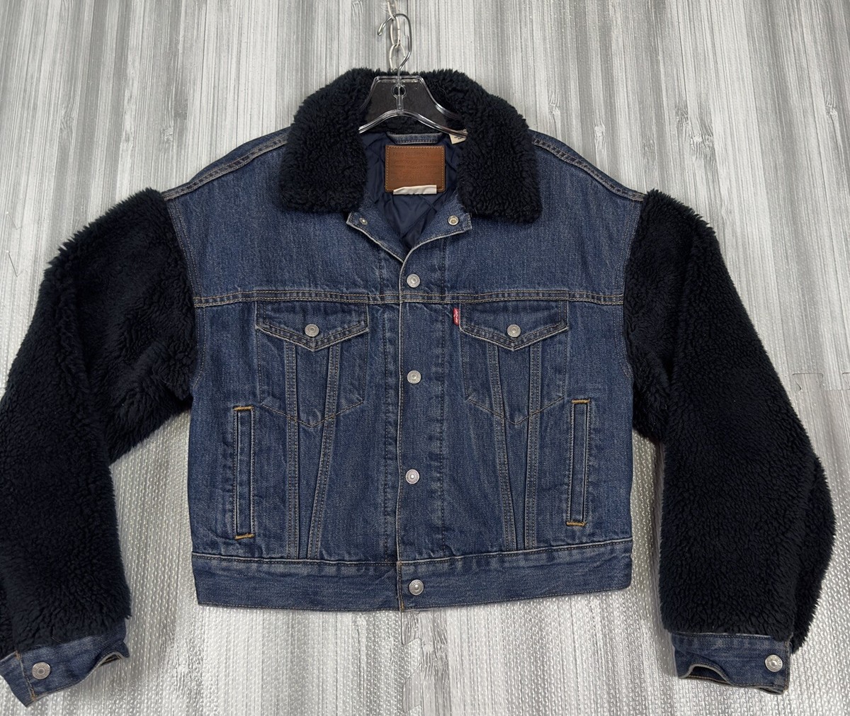 Levis Levi Strauss Premium Denim Jacket Women's XS Blue Black