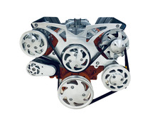 Sbc Small Block Chevy Serpentine Pulley Conversion Kit Alt Ps Ac 283 350 400