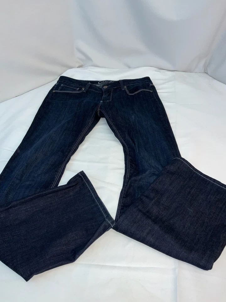 Pantalones de mezclilla Chip & Pepper Stella Boot talla 28 azul oscuro 31” entrepierna hechos en EE. UU. YGI L1-379 Foto 2 de 4