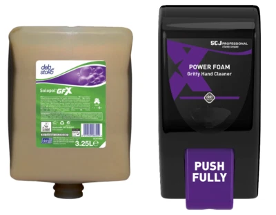 DEB STOKO Deb Solopol GFX GRITTY Power Foam - 3.25 Litre Cartridge & Dispenser