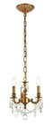 Chandelier Crystal Pendant Light Fixture French Gold Bathroom Bedroom Lighting