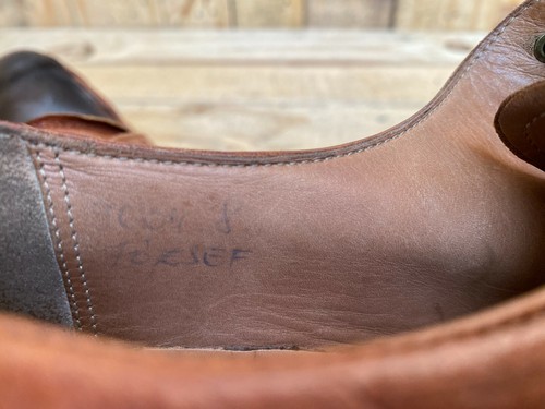 Heinrich Dinkelacker Brown Goiser Norweger Wingtip Dress Shoes Sz UK 8 || US 9 - Picture 10 of 11