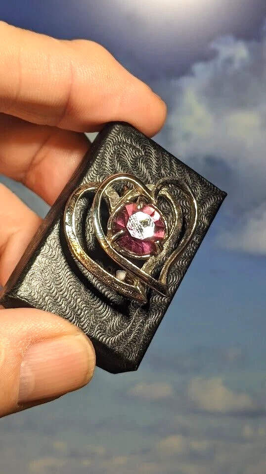 Broche chal broche corazones celtas vintage, en caja de regalo. 32 x 30mm Foto 4 de 4