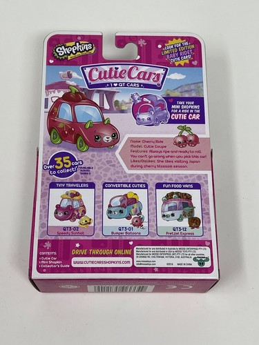 Shopkins Cutie Cars QT3-21 Cherry Ride Kitty Cat Die-Cast Car RETIRED RARE - 第 2/2 張圖片