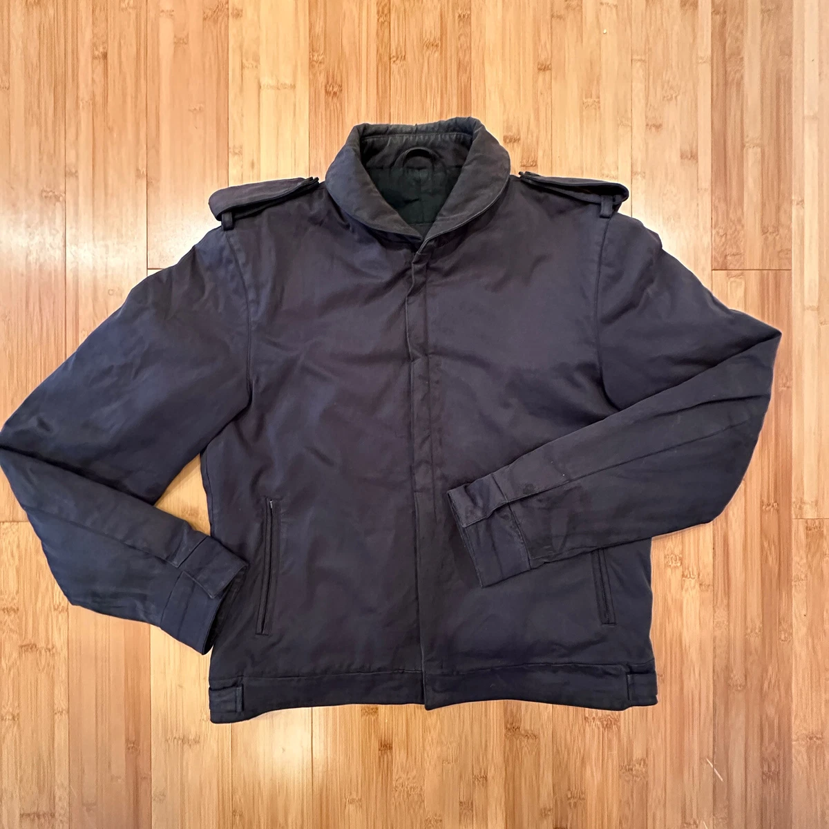 Authentic GUCCI Vintage Mens Jacket Sz M (48) Black Military Style Made in  ITALY | eBay