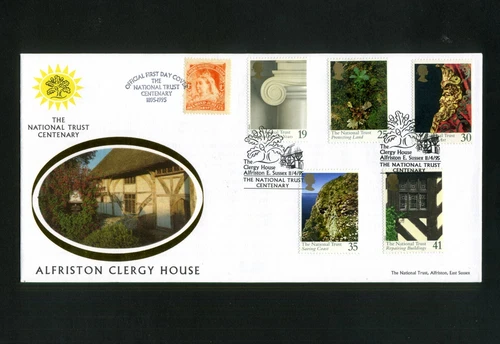 GB BENHAM NATIONAL TRUST FDC 1995 11th Apr National Trust Alfriston SHS  s6y4+X