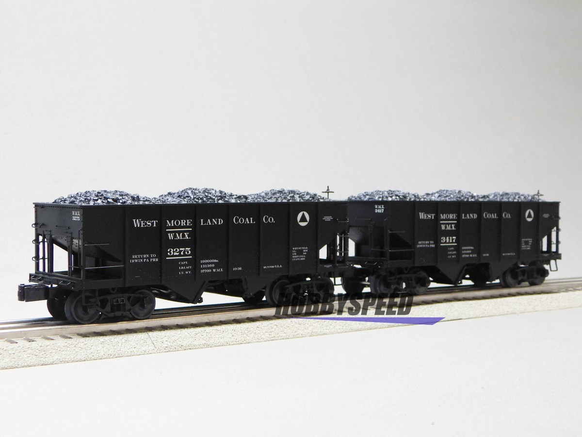 LIONEL WESTMORELAND COAL 2 BAY HOPPER 2 PACK #3275 & #3417 O GAUGE