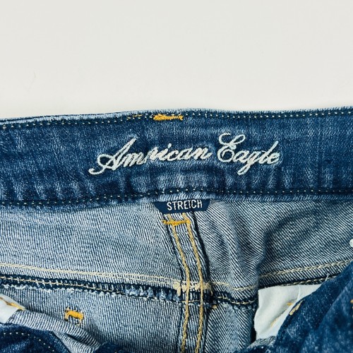 American Eagle Boyfriend Womens Denim Shorts Size 2 Blue Stretch - Picture 4 of 10