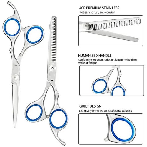Professional Pet Grooming CURVED Scissors CHUNKER THINNING U3D8 SET shears O0G6 - Picture 6 of 7