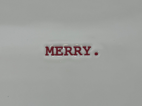 Rae Dunn Artisan ~ Cheer. Wish. Merry. ~ Pottery Holiday Serving Platter NEW - Picture 8 of 9