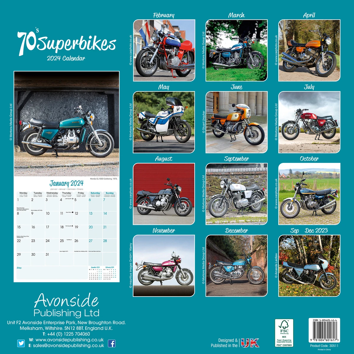 Calendrier 2024 Motorbikes