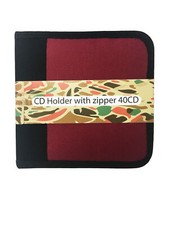 CD Holder With Zipper 40 CD Multi Color Pack of 1