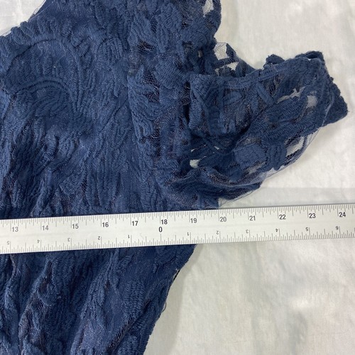 Adrianna Papell Dress Women’s 20W Blue A-Line Pleated Short Sleeve Lace NWT - Picture 10 of 13