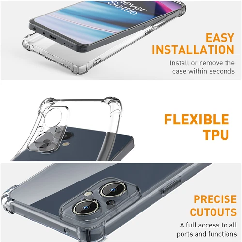 For OnePlus Nord N20/N200 5G Case Clear TPU Bumper Shockproof Protective Cover - Picture 4 of 13