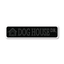 Dog Street Metal Sign Pet Animal Lover Owner Themed Wall Decor Canine K9 Plaque