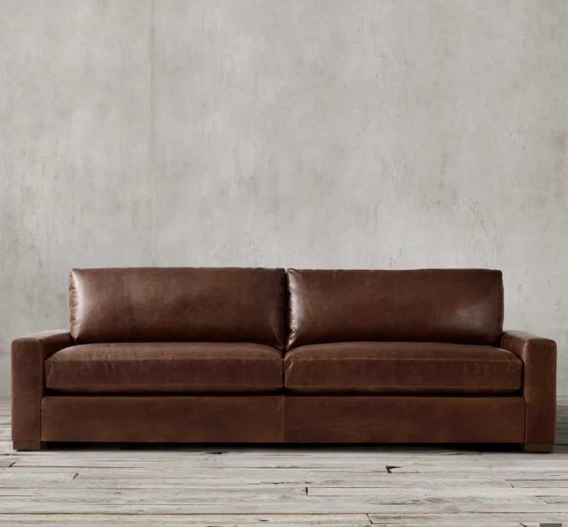 Restoration Hardware Maxwell Leather Sofa Reviews Baci Living Room