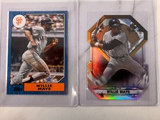 2022 Topps Series 1 Willy Mays 87’ Blue Parallel & Diamond Greats Die Cut