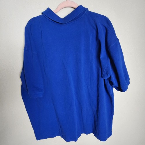 Warner Brothers Wily Coyote Mens Shirt Blue Short Sleeve Polo Size XL Logo - Picture 3 of 12