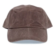 Quint Fishing Hat Jaws Movie Cap Brown Canvas 5 Panel Wax Waterproof
